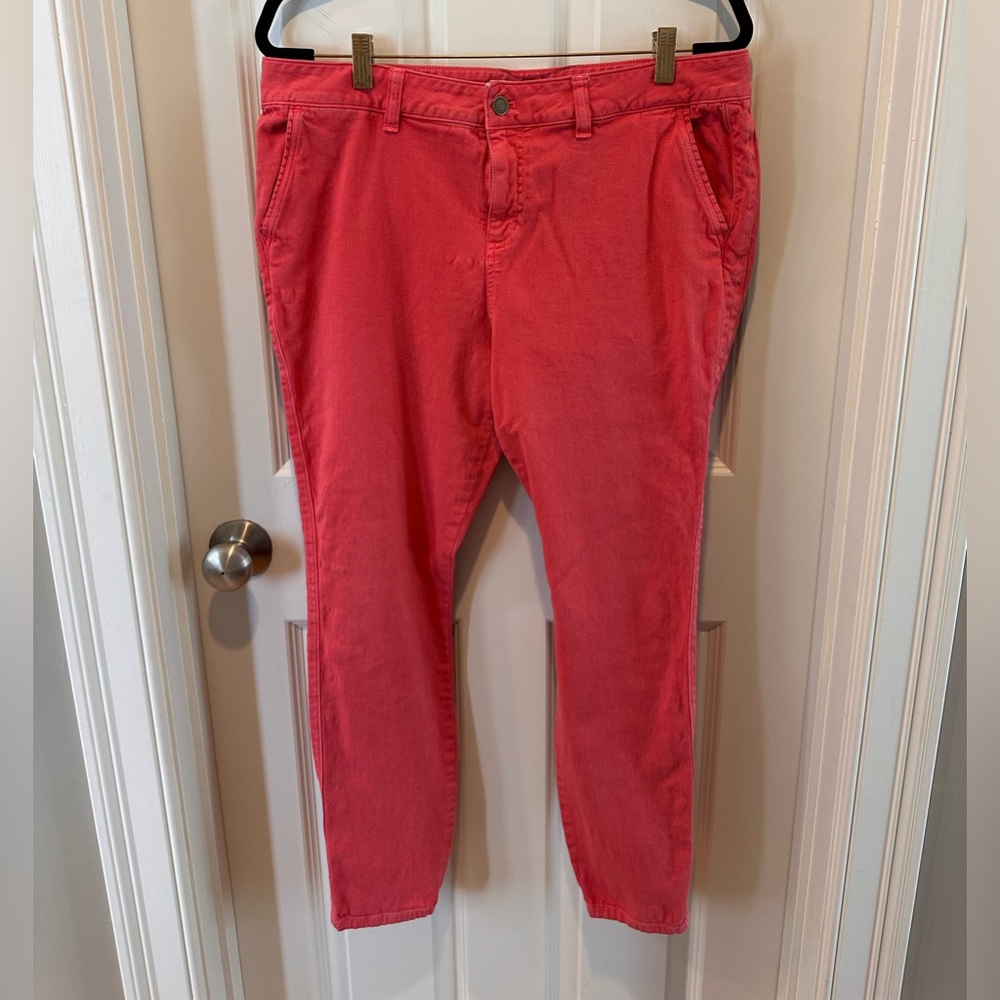 Vineyard Vines Pants Women’s Size 14 Pink Salmon Chino Stretch Casual Preppy - Picture 1 of 4